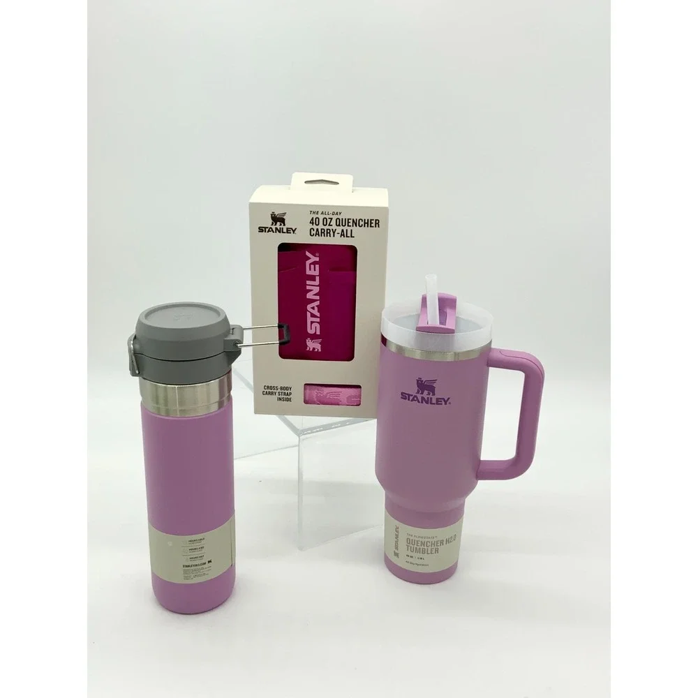 Purple Stanley Trio With Go Bottle, Quencher Tumbler;  and Quencher Carry All - Picture 14 of 16